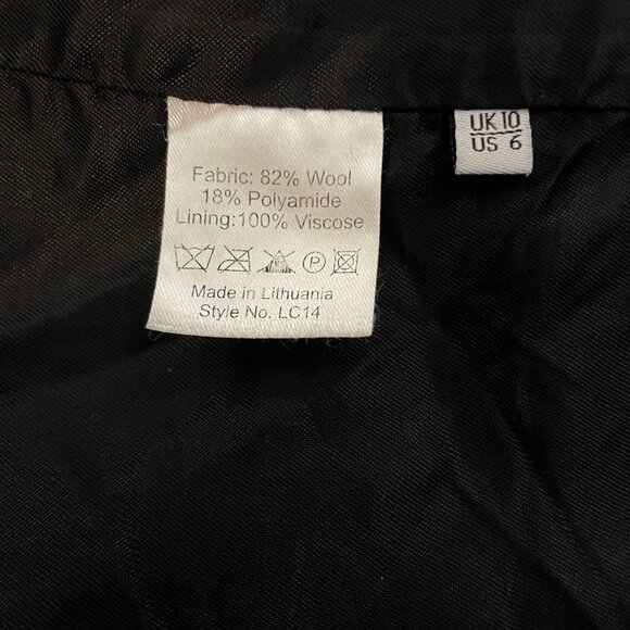 IRIS & INK Black Wool Bouclé Coat – Size UK 10 / US 6 - Picture 5 of 5